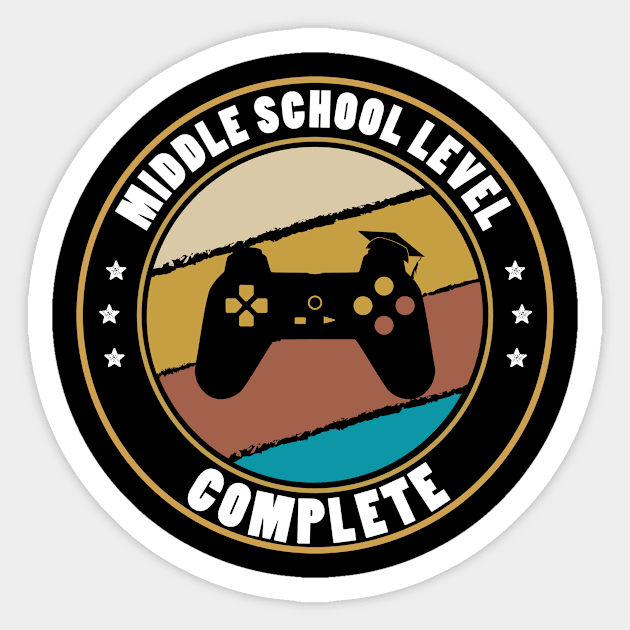 middle school level complete Sticker by farroukbouhali